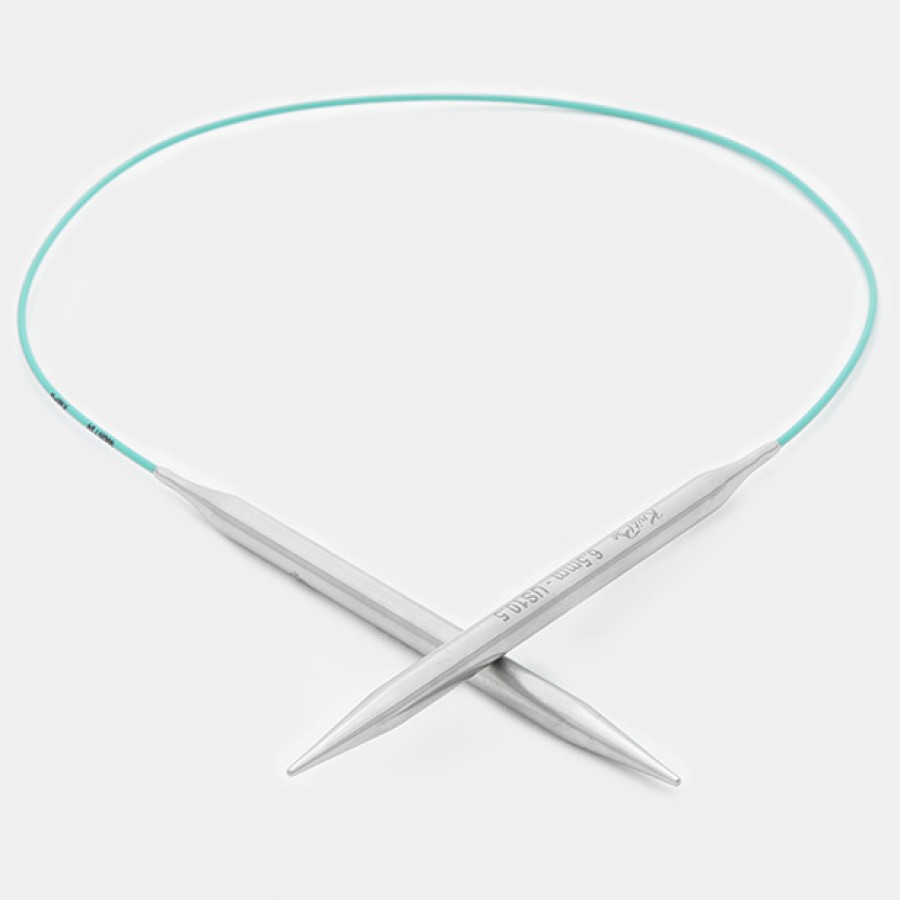 KNITPRO MINDFUL NERŪDIJANČIO PLIENO VIRBALAI SU VALU 40CM